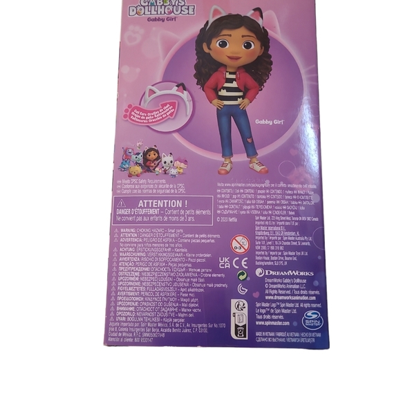 Gabby's Dollhouse 8" GABBY DOLL Action Figure w Removable CAT EARS NEW Gabbys - Picture 2 of 2